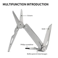 Multifunctional Pocket Folding Knife Scissors Screwdriver Stainless Steel Outdoor Camping Fishing Scissors Knives EDC Multi Tool 2