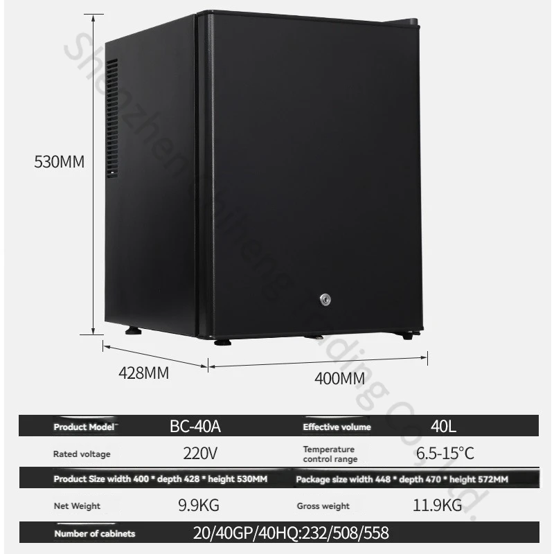 Refrigerator For Home Hotel Office Fresh Cabinet Air-cooled Single Door Small Refrigerator 20L Household 220V