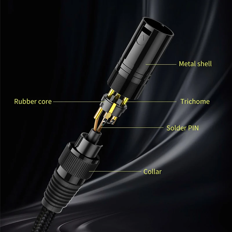 Xlr 남성-여성 Hifi XLR 케이블, 고품질 3 핀 XLR 남성-XLR 여성 오디오 케이블 마이크 연장 케이블 스피커