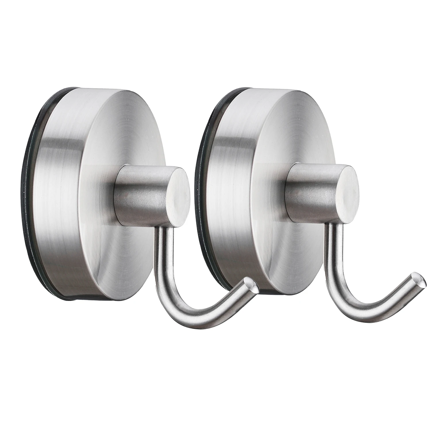 2PCS Heavy Duty Shower Hooks Vacuum Suction Cup Hooks Towel Keys Coat Hook Punch-free Wall Hangers Home Bathroom Accessories