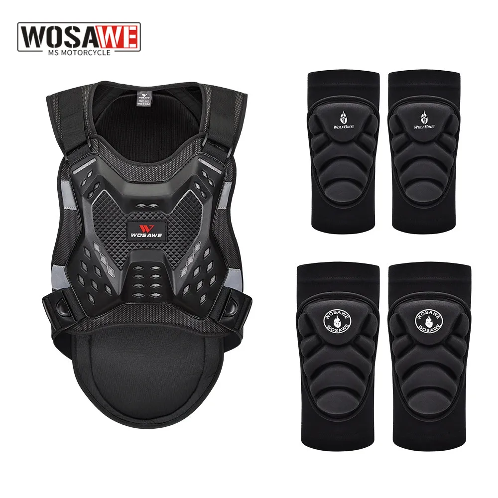 Body Protector Motorcycle Jackets Motorcycle Back Protector Motorcycle Body Armor Motorcycle Armor Vest Motorcycle Armor Motorcycle Armor Pads Motorcycle Armor Accessories WOSAWE Adult's Motorcycle Armor Back Protector Spine Chest Protection MTB Motocross Racing Body Protective Vest Motorbike Jacket