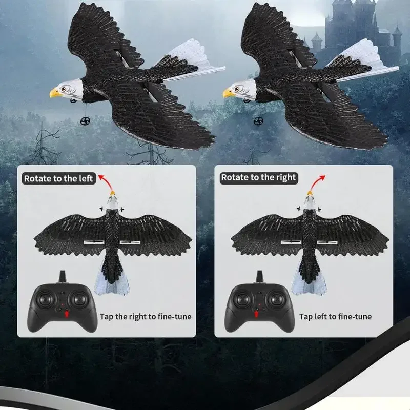 RC Eagle Plane EPP Anti-wear Foam Flying RC Dinosaur Glider 3&2&1 Battery 2CH Fixed Wingspan Dragon Airplane RC Drone Kids Gift 4