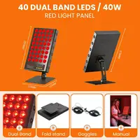 LED Red Light 200W Therapy Panel 850nm 660nm 630nm Dual Chips Home Beauty Device with Timer Setting near Infrared for Skin Care 2