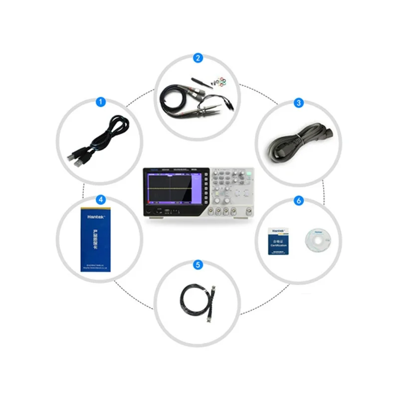 DSO4202S Digital Multimeter 200MHz 2CH Oscilloscope USB Benchtop Osciloscopio Ar