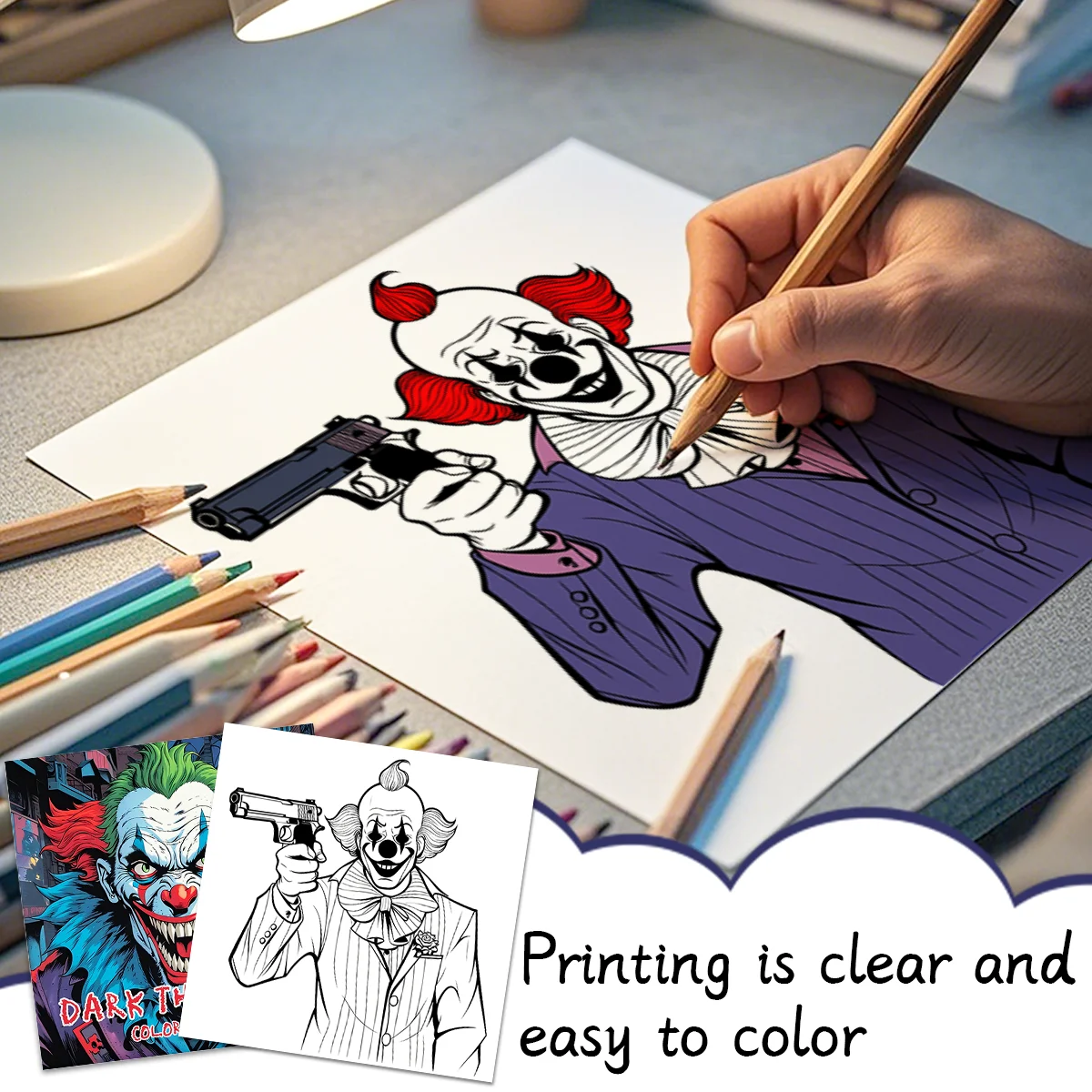 Unique Cartoon Character Designs, Vibrant Makeup Illustrations, Creative Art Therapy for Stress Relief - Engaging Drawing Book 2