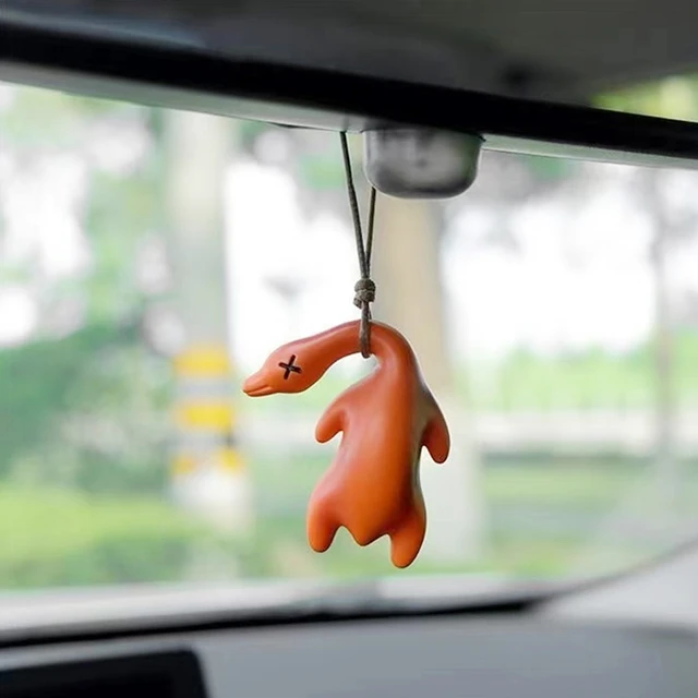 Rückspiegel Ornament Heim dekoration Anime-Ente-Anhänger  Auto-Innenraum-Zubehör