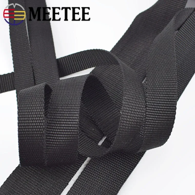 5Meters 2mm Thick Balck Nylon Webbing Tapes 10-50mm Backpack Strap For Outdoor Belt Garment Decor Ribbon DIY Sewing Accessories,nylon webbing,nylon webbing tape