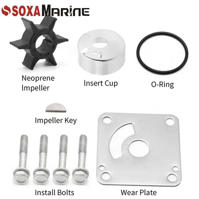 2ストローク6馬力8馬力船外機用ウォーターポンプサービスキット 6N0-W0078- ウォーターポンプインペラーキット 6G1-W0078-00 2ストローク 6HP 8HP 船外機用 6G1-W0078-01 6N0