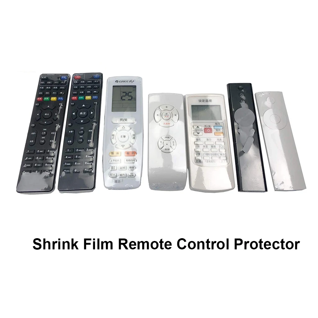 10PCS Shrink Wrap Bags Waterproof Remote Control Cover for Video TV Air Conditioner Remote Controller Protection 8*25cm 6