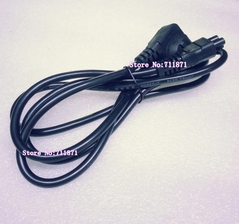 180cm 3 Plug C5 EU Power Cable 3*0.75mm Square IEC C5 EU Power Cord 3 hole IEC320 Line hole 2 Round Plug