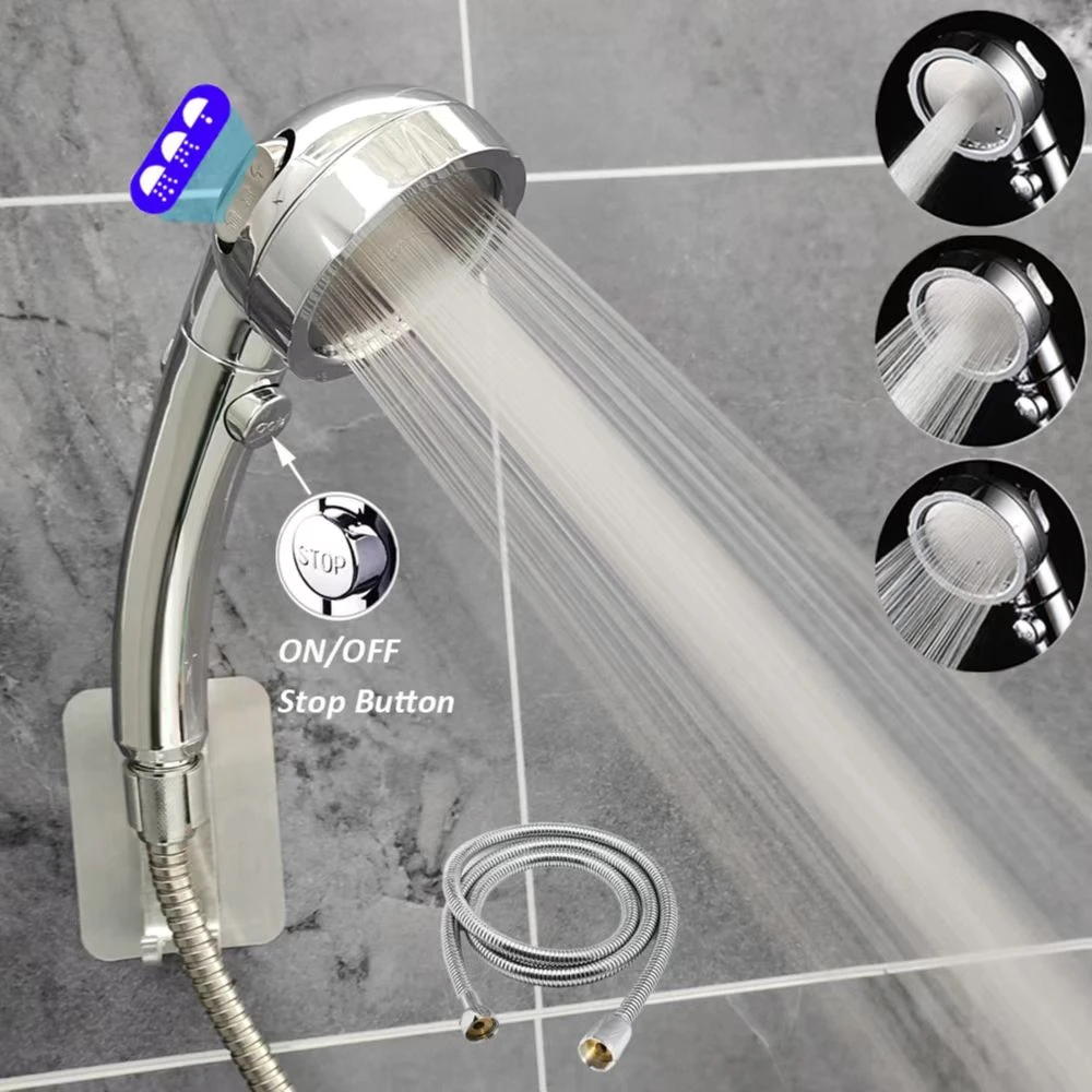 3 Modes Bathroom Shower Head High Pressure Saving Water Handheld Spa