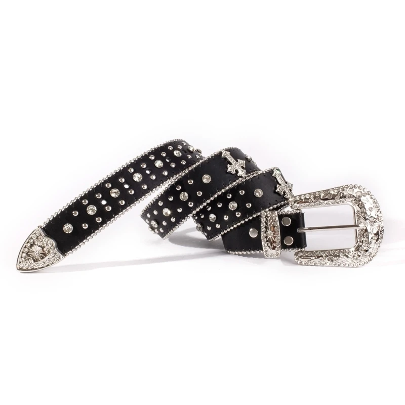 

Pin Buckle Belt for Dress Shinning Waist Belt Adult Formal Belt