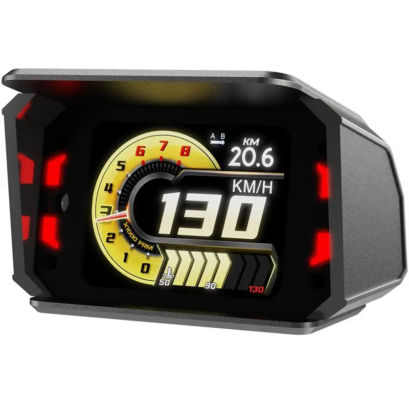 자동차 OBD + GPS HUD 헤드업 디스플레이 LCD 계기판 게이지 RPM 전압 오일 압력 터보 미터 속도계