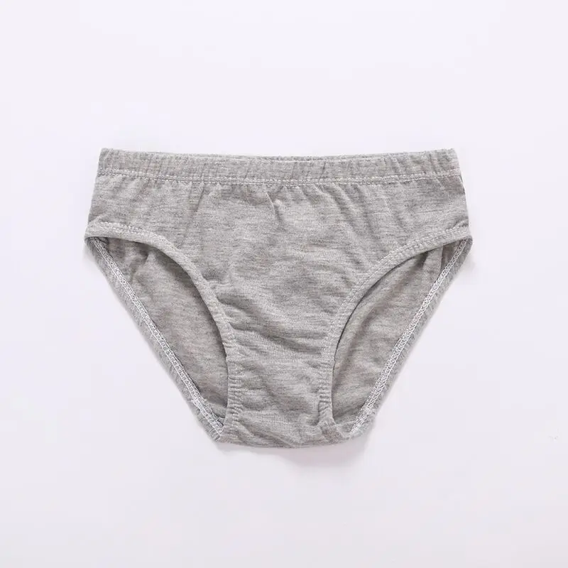 12Pc/Lot Cotton Solid Color Children's Underwear Briefs Boys Panties Suit 1-12Years