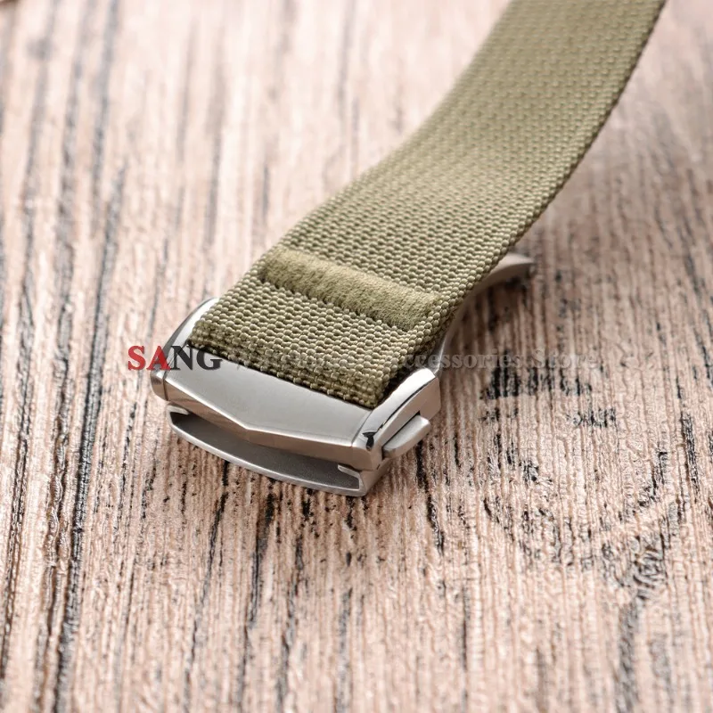 Waterproof Nylon Canvas Military Sport Watch Strap with Folding Buckle