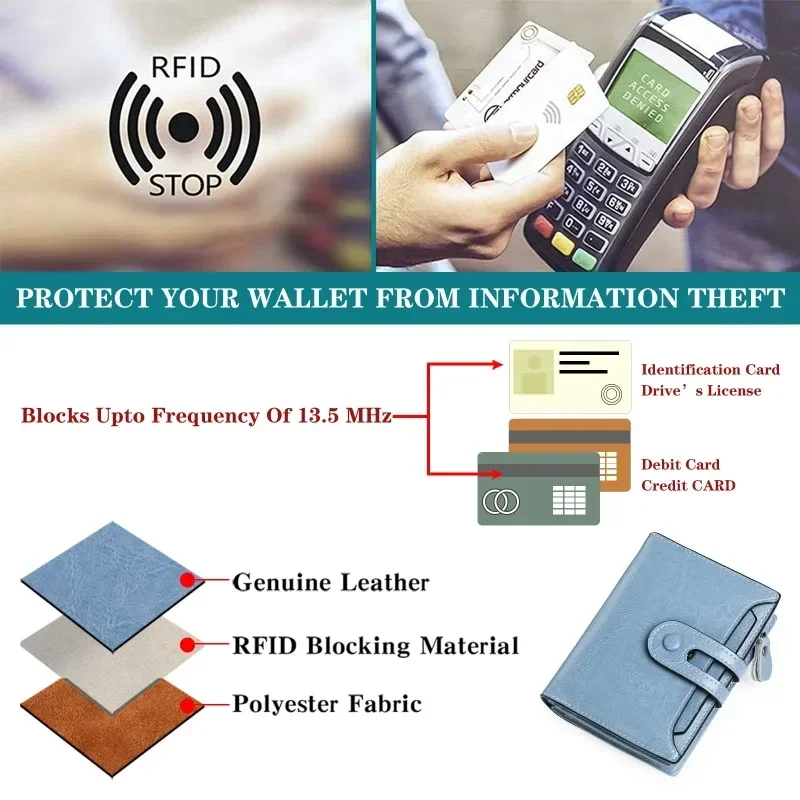 LOERSS Genuine Leather Women Wallets Luxury Pocket Purses With Zipper Simple Soft Ladies Mini Wallet 2023 New Design Card Holder