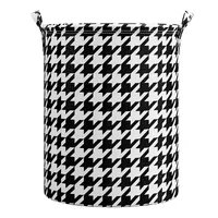 New Print Laundry Basket Portable Foldable Home Laundry Storage Bag Cotton Linen Hamper For Kids Toys Dirty Clothes Basket 6