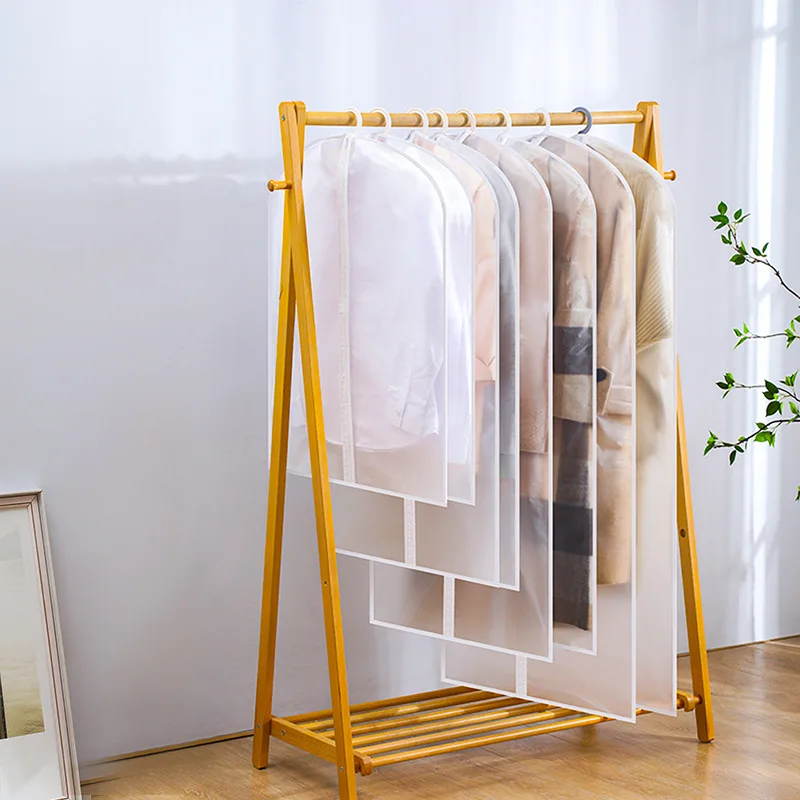 Description Picture 6 of item5pcs transparent clothing dust cover, dry cleaning shop suit jacket, dust bag, transparent clothing storage bag, hanging bag