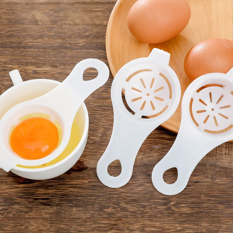 1PC Egg Yolk Separator Divider White Plastic Convenient Household Eggs Tool Cooking Baking Tool Kitchen Accessories egg yolk separator