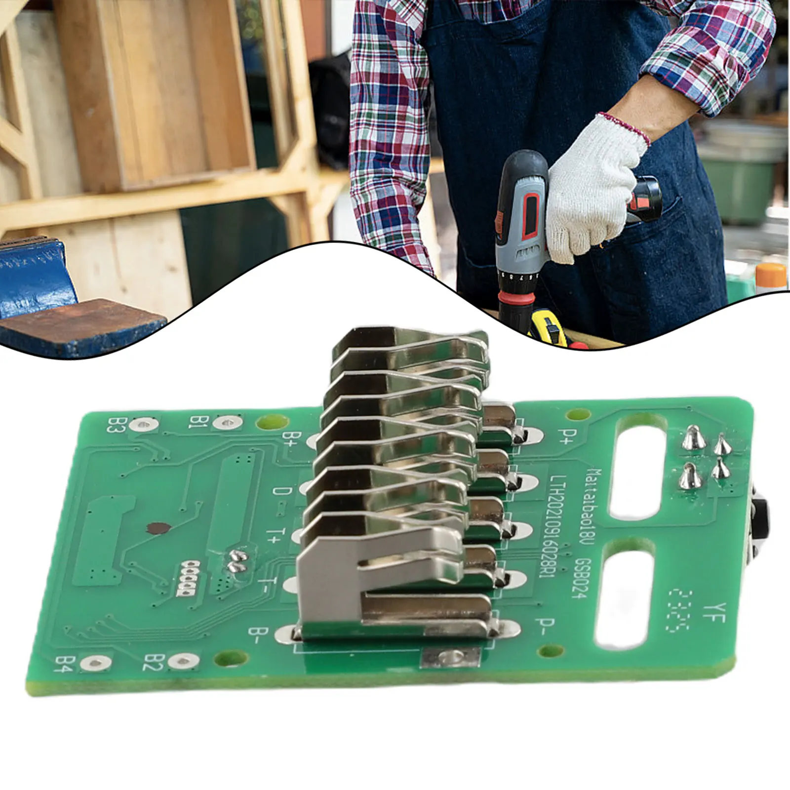 

Печатная плата для Metabo18V литиевого аккумулятора, 1 шт., защитная печатная плата для зарядки в стойке, модуль для ремонта аккумуляторов электроинструмента