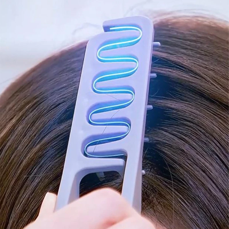 Pettine per capelli a denti larghi Pettine per cucitura dei capelli Pettine per frangia Pettini per styling Radice per capelli Top Strumento per parrucchieri soffice per donne e uomini - immagine 2
