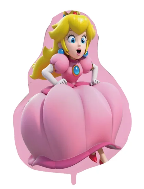 Ballon en aluminium de dessin animé Super Mario, ballon de personnage de princesse pêche Luigi, décoration de fête pour enfants, jouet d'anniversaire 5