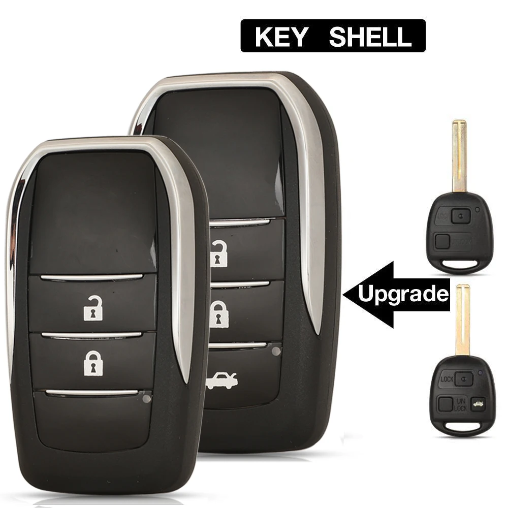 

jingyuqin 2/3 BTN Remote Upgrade Car Key Shell Cover For Lexus ES RX LS GS IS200 RX300 ES300 LS400 GX460 With TOY48 Blade