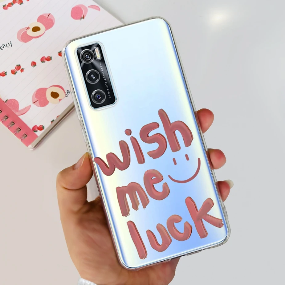 Stylish Painted Clear Silicone Phone Case with Soft Bumper