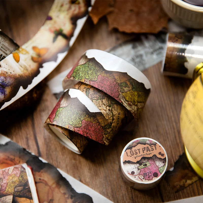 Yoofun 3.5x200cm Original Burning Masking Tape Vintage Burned Border Washi Tape for Journal Scrapbooking Letter Card Frame DIY 3
