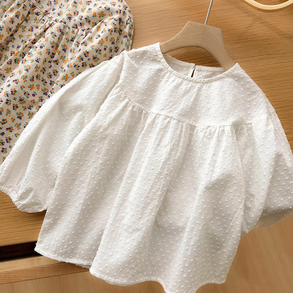 

New Kids Blouse Spring Fashion Long Sleeve Girls Shirt Korean Style Cotton Chidlren Tops