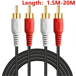Premium Dual Shielded Stereo Audio Cable for Home Theater and Amplifier Systems