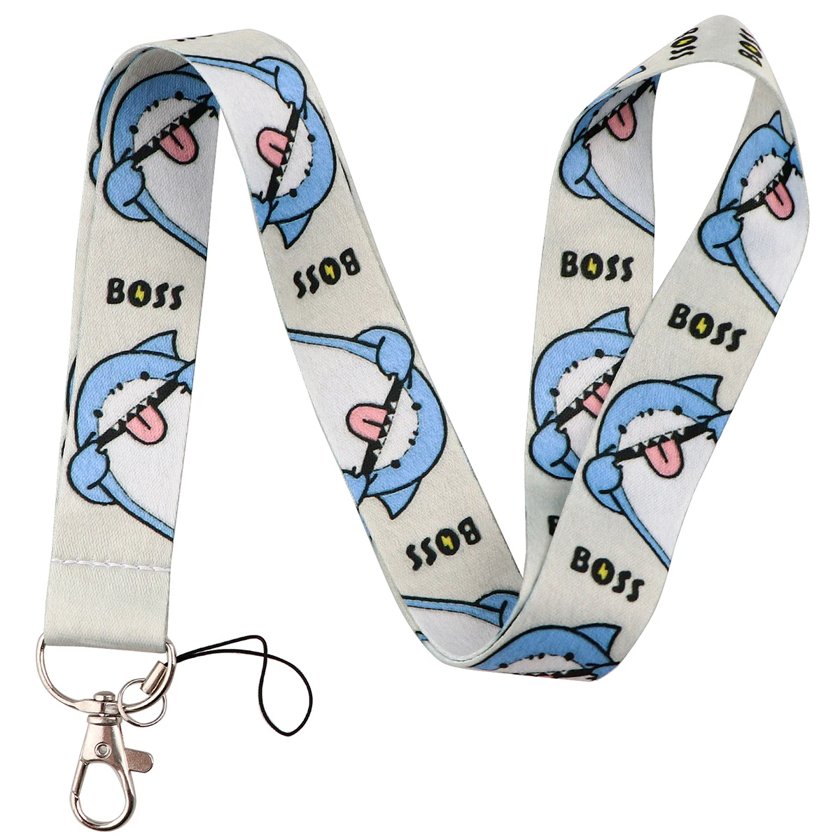 Cute Shark Tiger Card Holder Cartoon Neck Strap Lanyards Keychain ID Bus  Card Hang Rope Keyrings Lanyard Anti-lost Accessories
