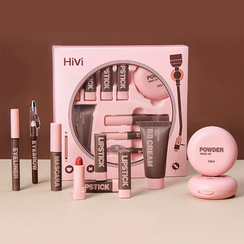 HiVi Makeup Gift Box, Limited Edition Lipstick Powder Gift Set, Valentine's Day Gift for Your Wife
