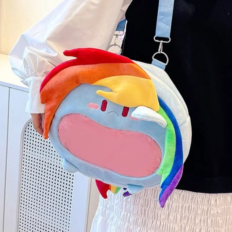My Little Pony Rainbow Dash Transparent Bag Plush Backpack Cute