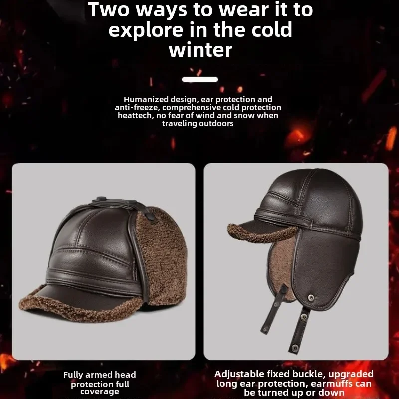 Winter Hat Earflap Hat Men Outdoor