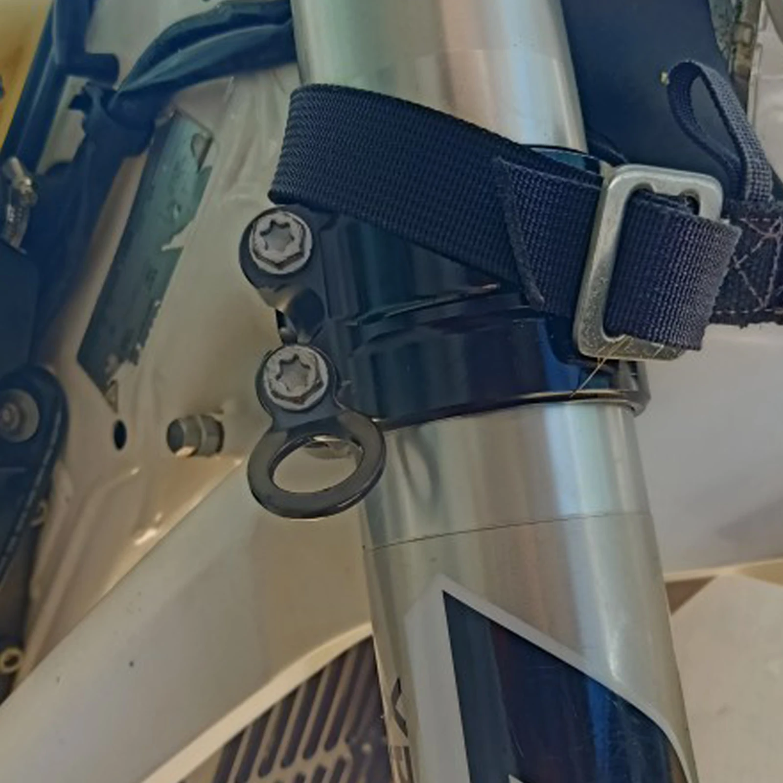 2 Pcs Tie Down Strap Rings for Motorcycle Dirt Bike ATV UTV Stainless Steel
