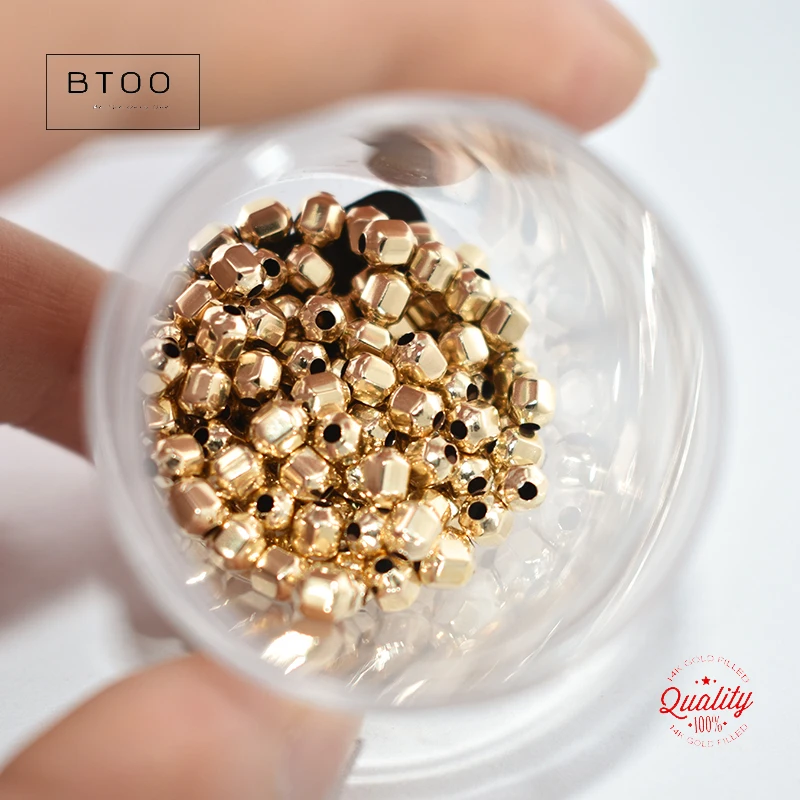 Round Beads 14k Gold Beads For Jewelry Making 4mm Smooth Round