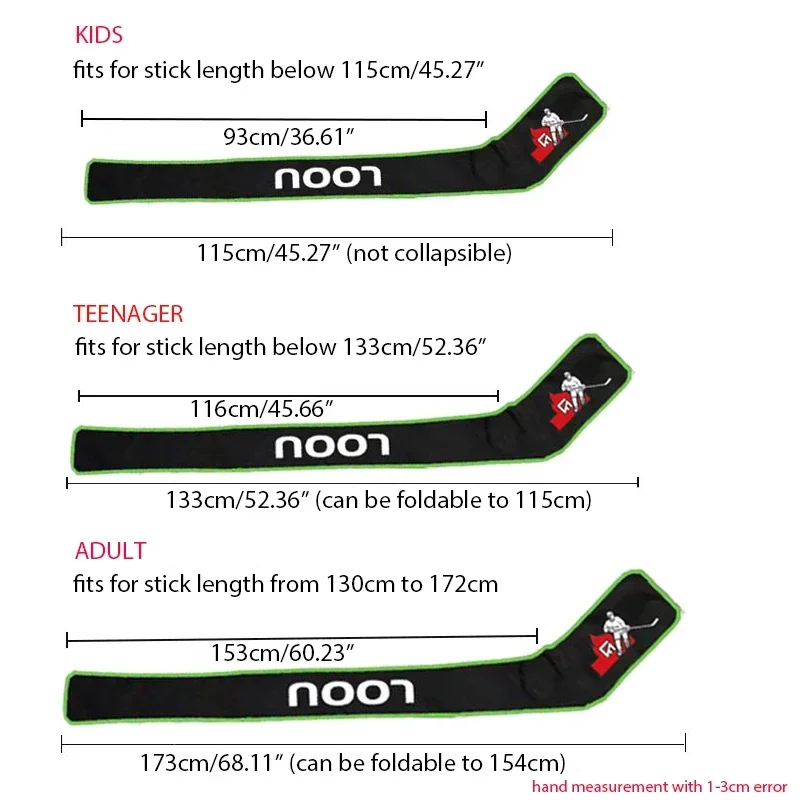 Portable Ice Hockey Stick Bag Waterproof One Shoulder with Adjustable Shoulder Strap ice hockey stick bag