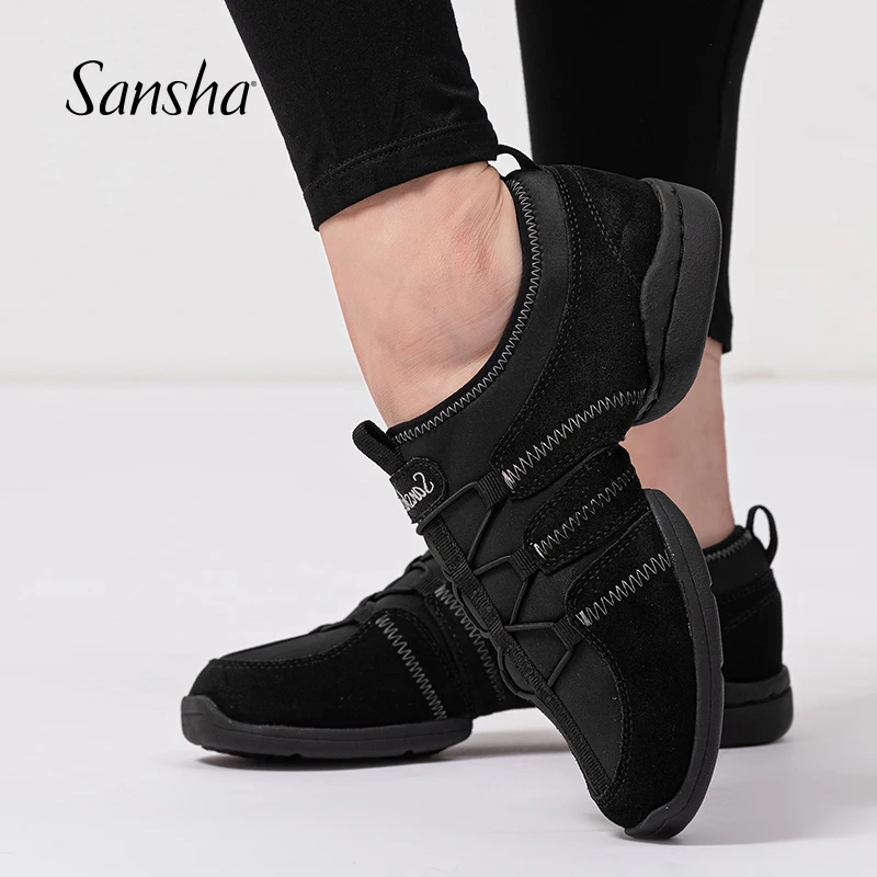 Sansha Slip-on Dance Sneakers NeopreneSuede Upper TPR Split-sole Girls Women Men Modern Dance Jazz Shoes M323