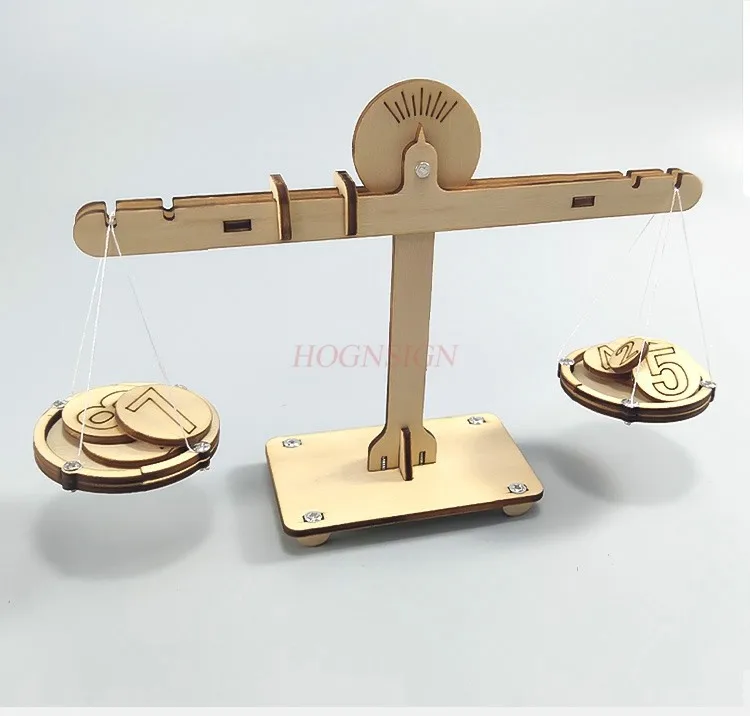 

physical experiment equipment Science and technology products gizmo handmade diy balance scales called children's science toys