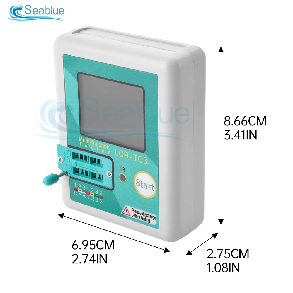 LCR-TC3 High-precision Multifunctional Transistor Tester LCD Diode Triode Capacitor Resistor Test Meter ESR MOSFET NPN PNP 2