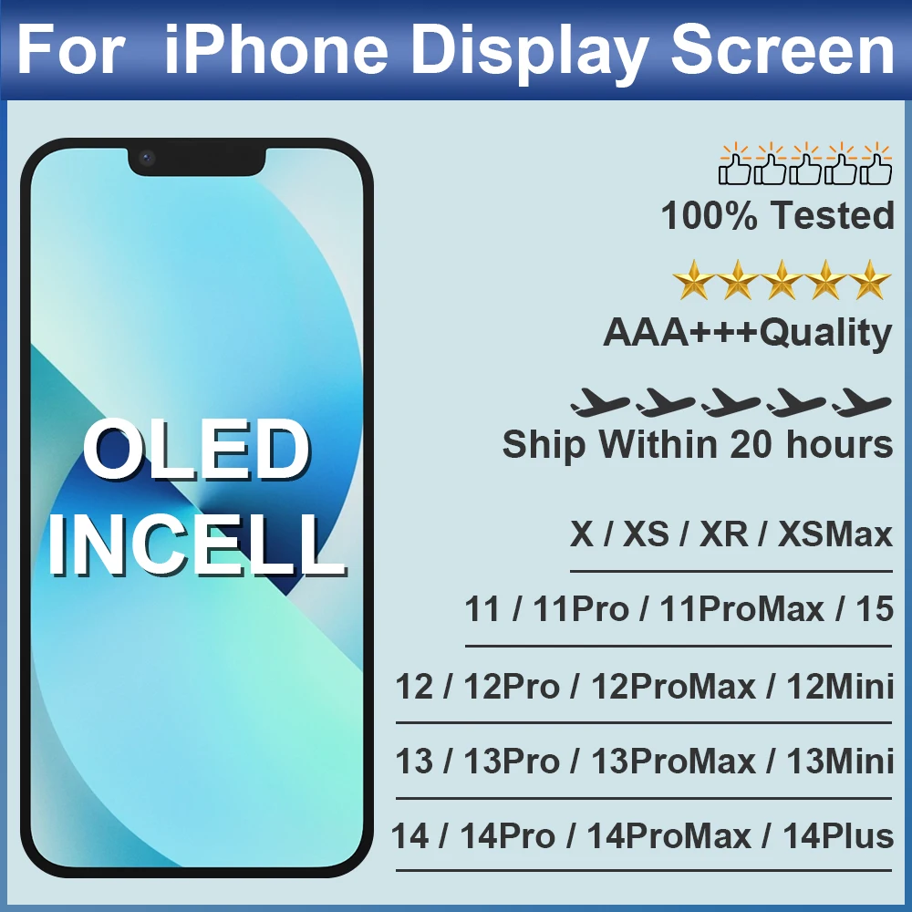 OLED INCELL For iPhone XR XS MAX 11 Display Screen Digitizer Assembly ...