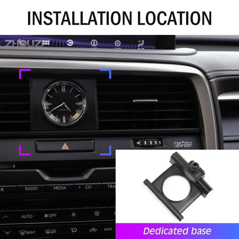 Car Mobile Phone Holder For Lexus RX-Air Vent Mounts Stand GPS Gravity Navigation Bracket Car Accessories