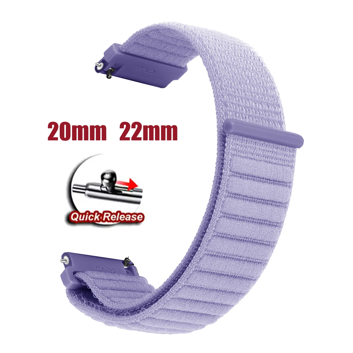Enhanced Sports Nylon Loop Strap - 22/20mm Band - Universal Fit Wristband Bracelet Correa