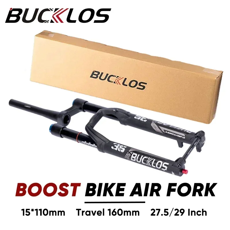 BUCKLOS Downhill Federgabel 27.5/29 Zoll - 180mm Travel Luftfederung | 36mm Standrohr Für Mountainbike