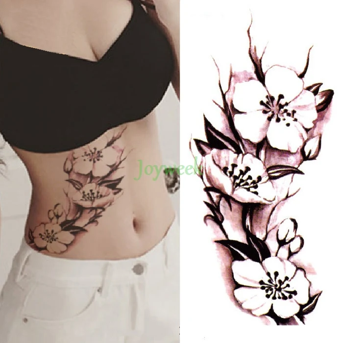 

27 designs Waterproof Temporary Tattoo Sticker China ink flower rose peony tatto stickers flash tatoo fake tattoos for women