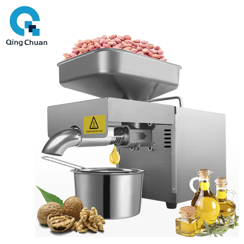 

Oil Press Machine T6W 3-5Kg Per Hours Home Peanut Seeds Cold Squeezer 110V 220V Commercial Sunflower Expeller Soybean Extractor