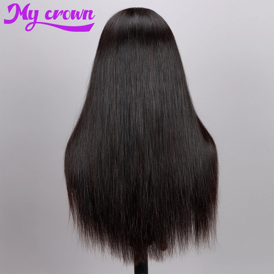 13x4 Transparent Lace Frontal Wig 100% Human Hair Wigs Straight Hair Wig Pre Plucked Bleached Knots  HD Lace Wigs For Women