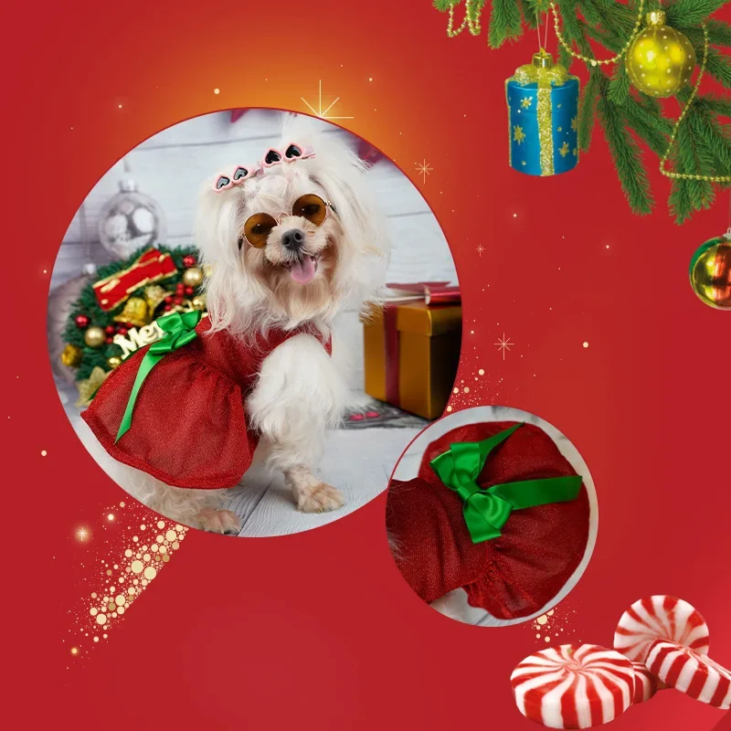 New Pet Dog Christmas Dress Dog Christmas Dress Gift Old Man Clothes