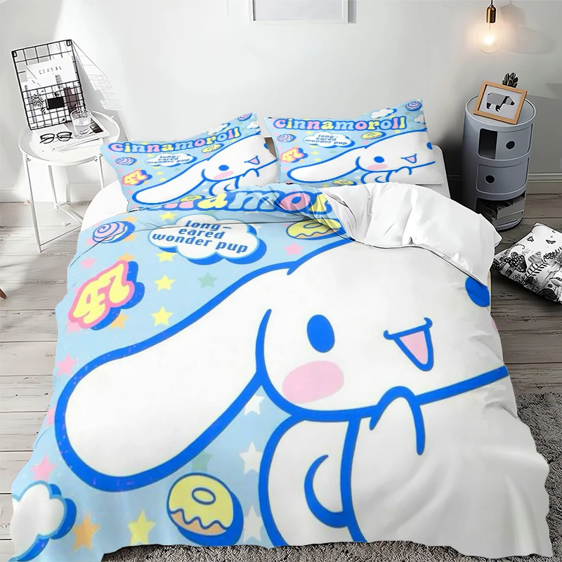 

Cinnamoroll Duvet Cover Bedding Set Cute Cartoon Pattern Full Size Room Dedicated Bedroom Decoration